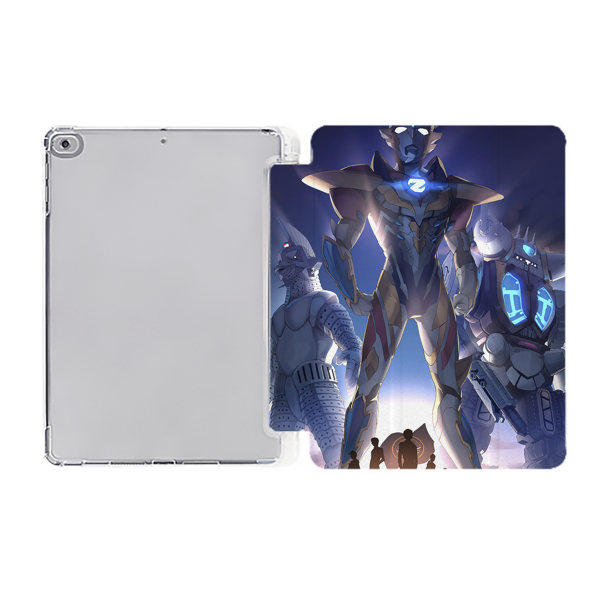 （画像用） ウルトラマン Ultraman IPad ケース ペン収納付き 三つ折りスタンド PUレザー×シリコン 対応機種9.5/10.5/10.9インチ